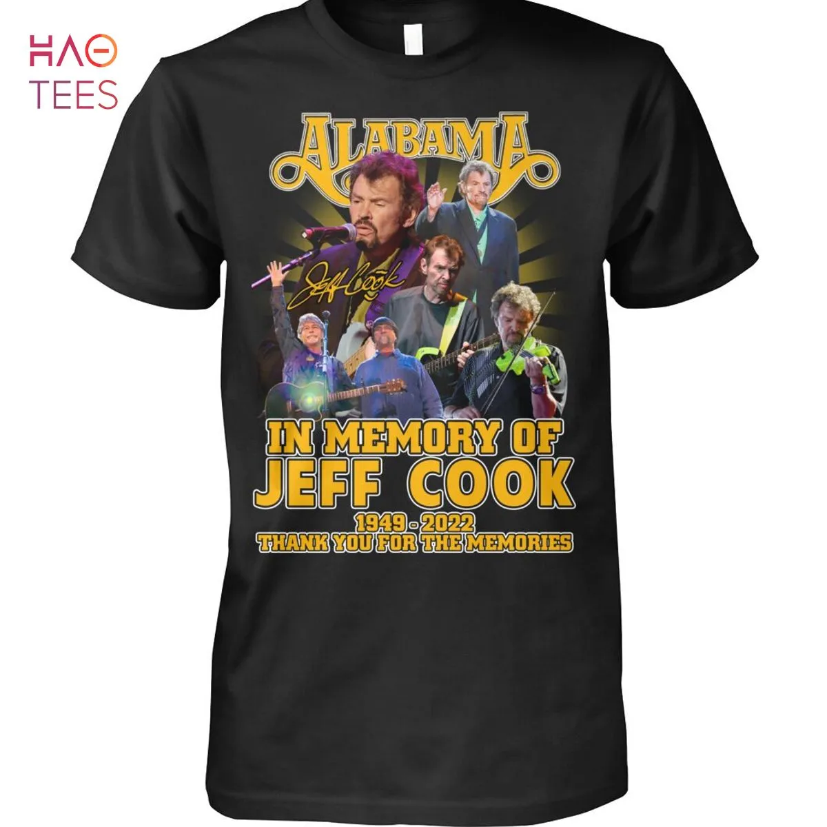 Alabama In Memory Of Jeff Cook 1949 2022 Shirt