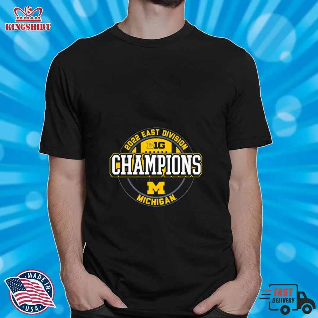 2022 Big Ten East Division Champions Michigan Wolverines Football Shirt