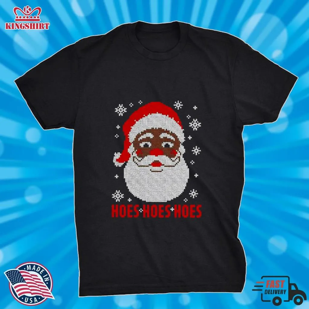 Christmas Black Santa Hoes Hoes Hoes Christmas 2022 Shirt