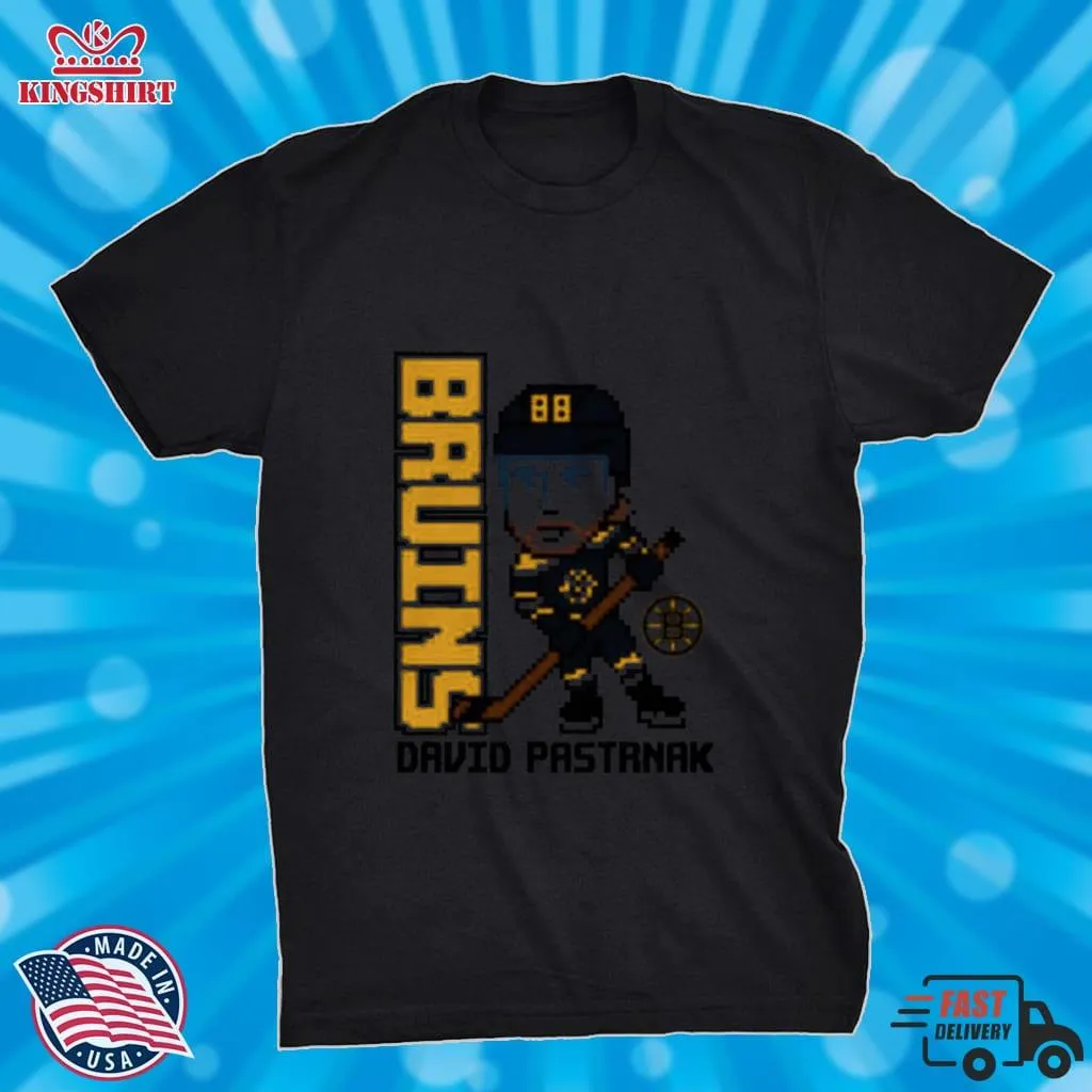 David Pastrnak Boston Bruins Toddler Pixel Player 2.0 T Shirt_2