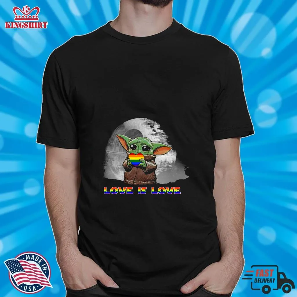 Baby Yoda Hug Autism Hear Love Is Love Shirt