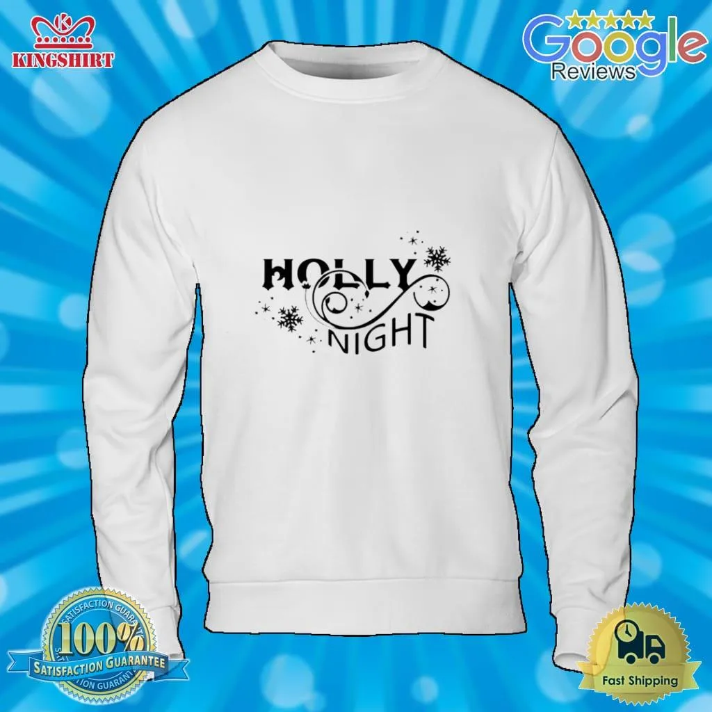 Holly Night Merry Christmas Shirt