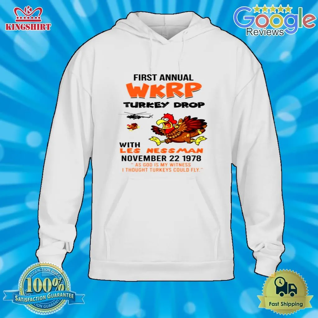 I Thought Turkeys Could Fly First Annual Wkrp Turkey Drop Raglan Shirt