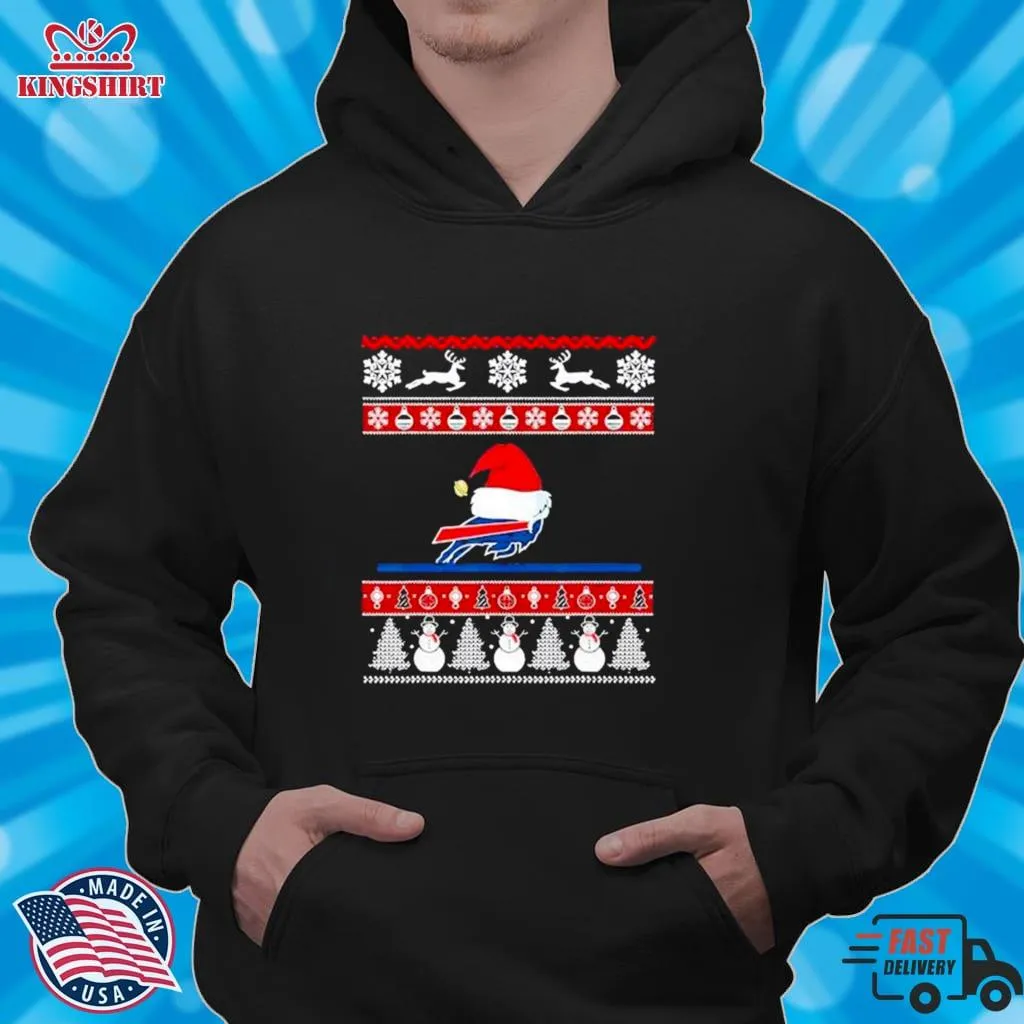 Buffalo Bills Santa Hat Ugly Christmas Sweatshirt