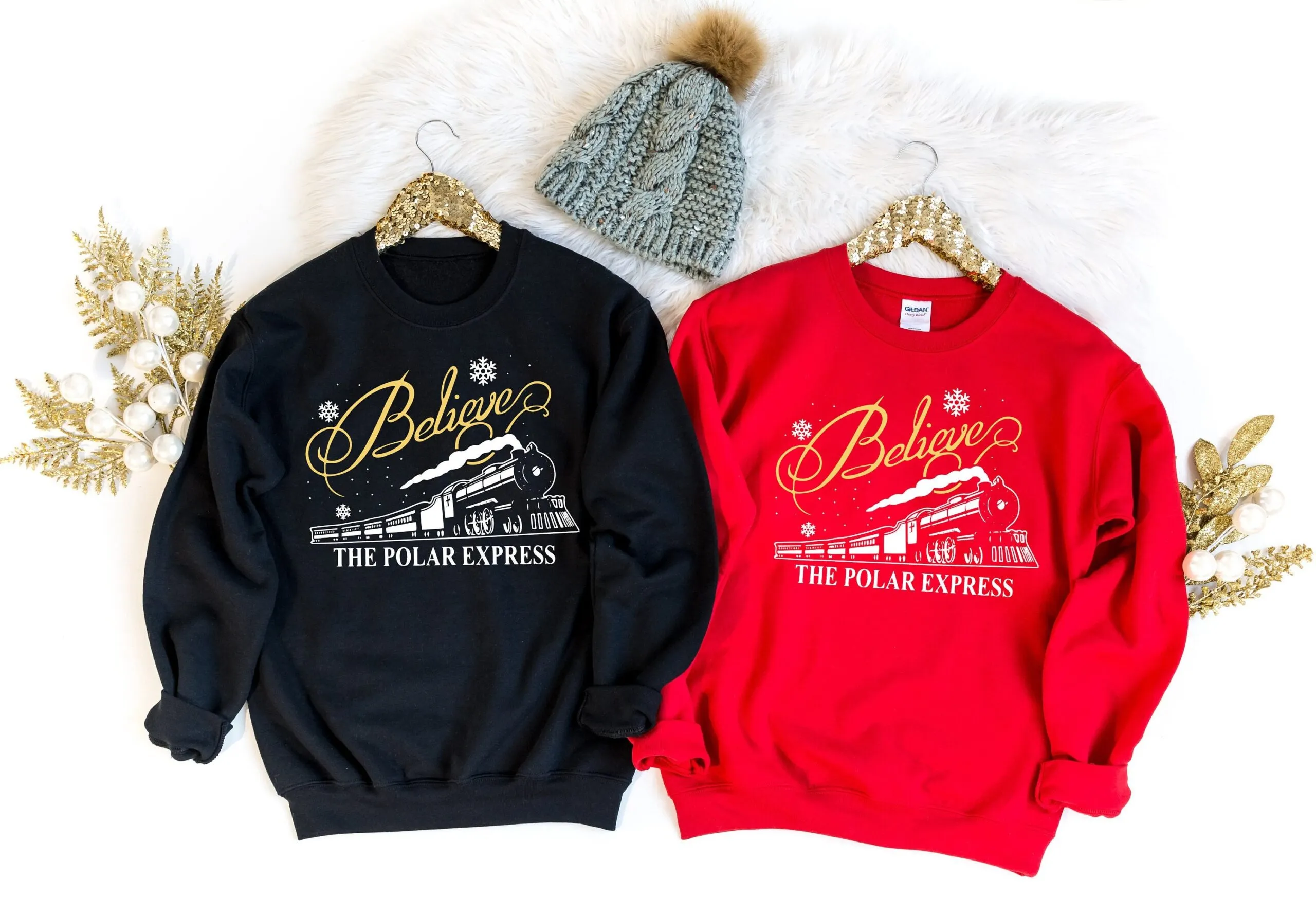 Christmas Believe Polar Express Sweatshirt Shirt For Woman