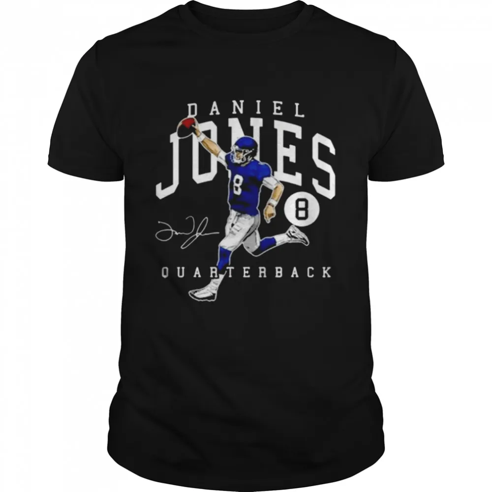 Daniel Jones Vintage Giants Quarterback Signature Shirt