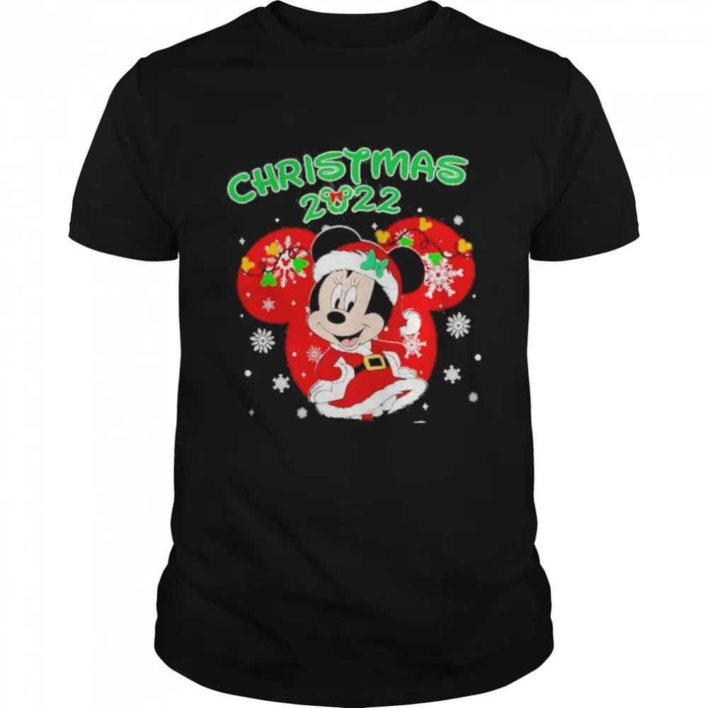 Disney Christmas 2022 Minnie Mouse Santa Christmas 2022 T Shirt