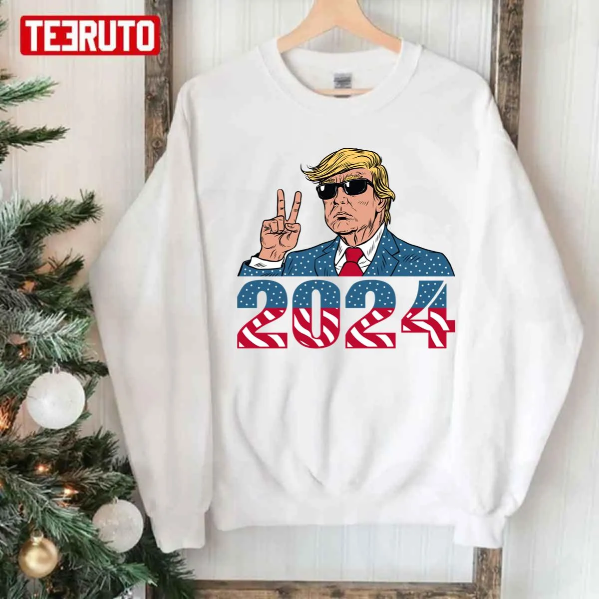 Donald Trump 2024 Christmas Wish Design Unisex Sweatshirt