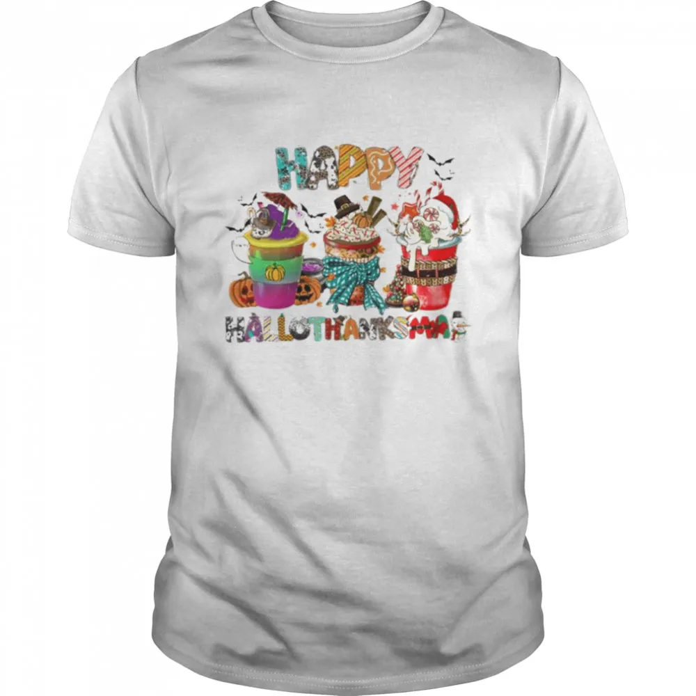 Fall Coffee Cup Hallothankmas Shirt