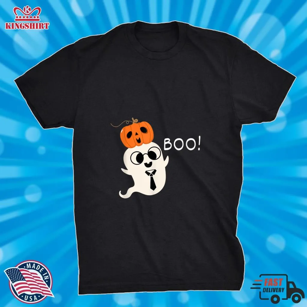 Boo Ghost Pumpkin Cute Halloween Costume Children And Adults T Shirt