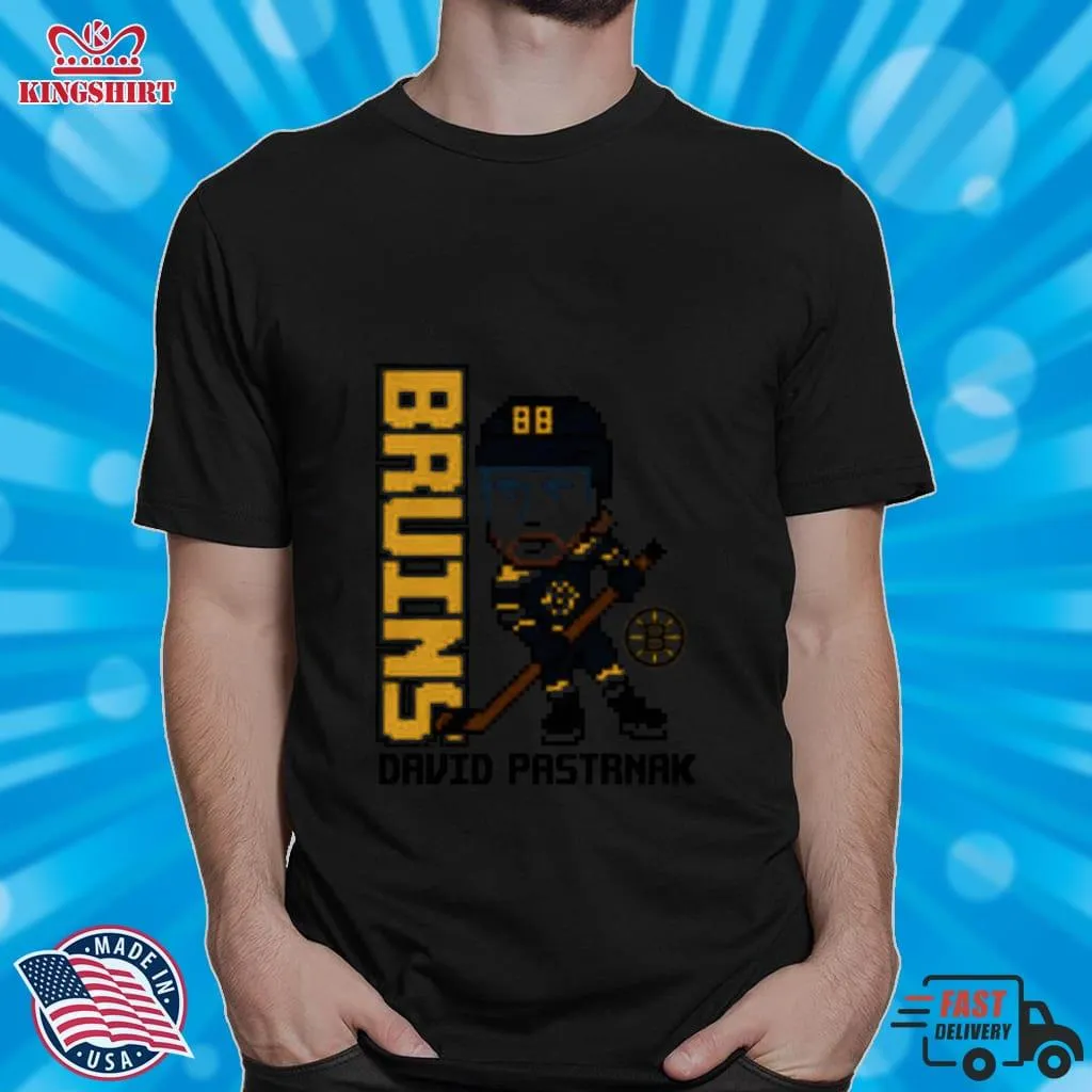 David Pastrnak Boston Bruins Toddler Pixel Player 2.0 T Shirt_2