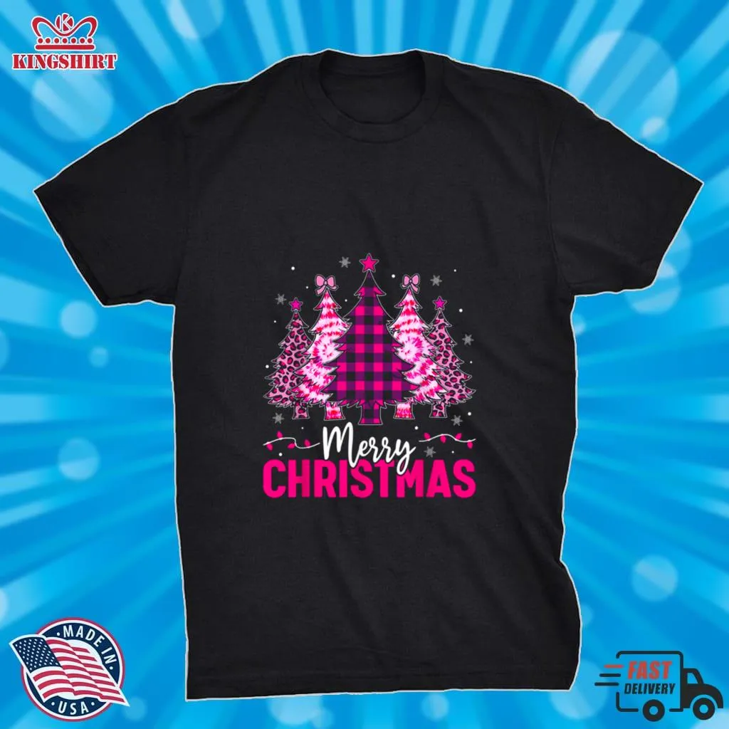 Merry Christmas Plaid Christmas Leopard Tree Light Shirt