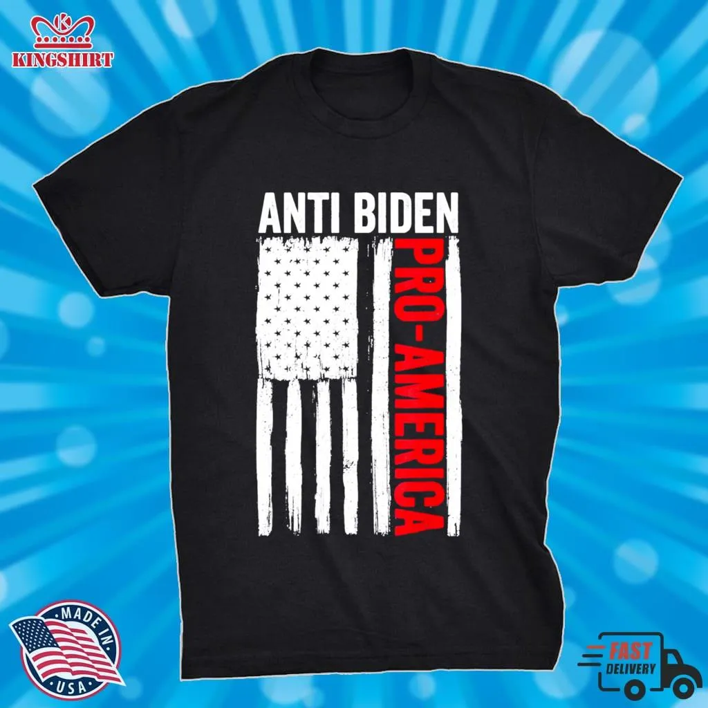 Pro Trump 2024 Election Anti Biden Flag USA American Shirt