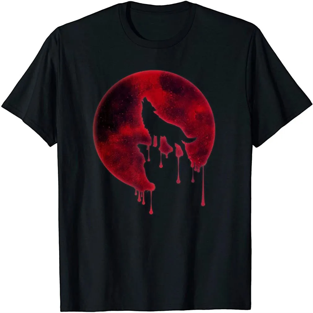 Full Moon T Shirt Howling Wolf Galaxy Blood Moon Eclipse Tee Size Up To 5Xl, Hoodie