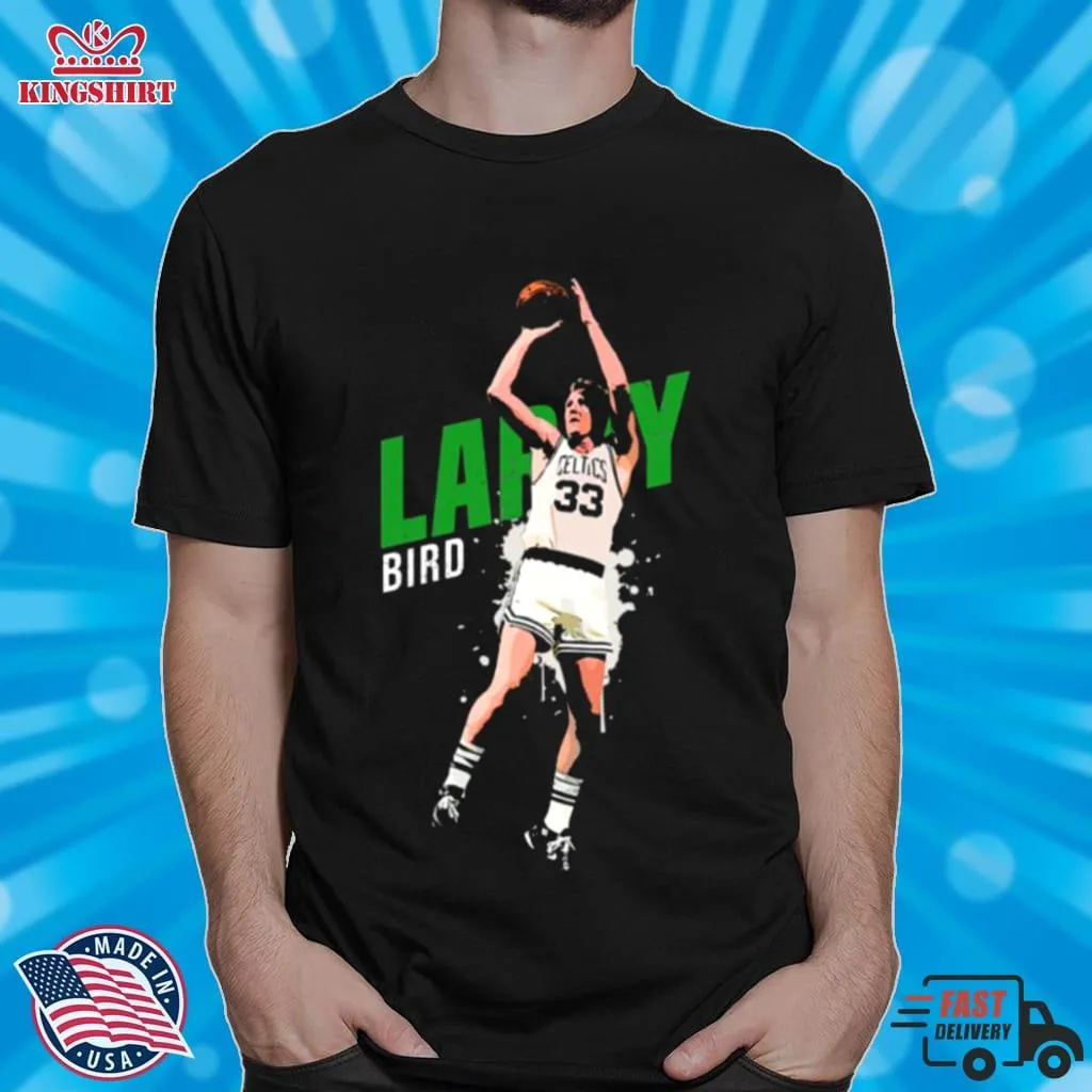 Iconic Design Of Larry Bird Basketball Celtics Shirt