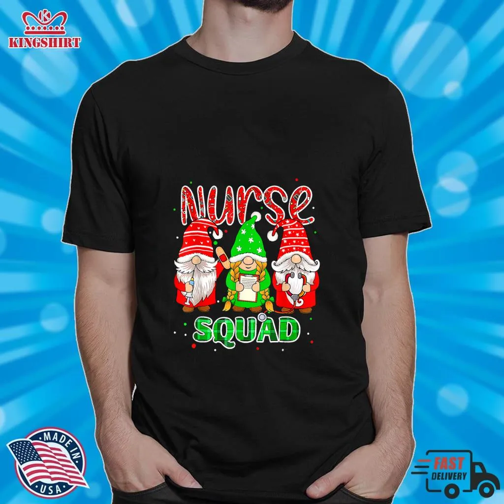 Gnomies Nurse Squad Christmas Gnome Women T Shirt