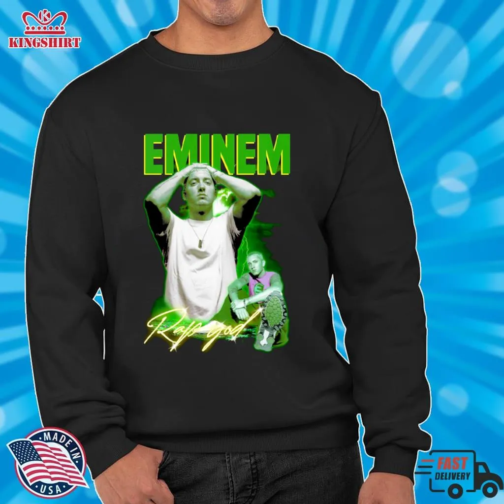Green Neon Design Eminem The God Rap Music Shirt