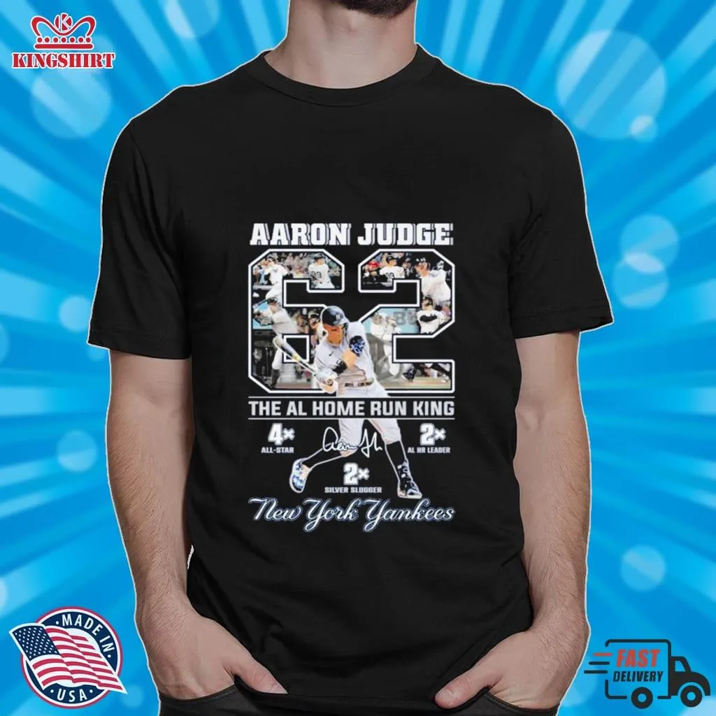 Aaron Judge The Al Home Run King 62 Ny Yankees Signatures Shirt