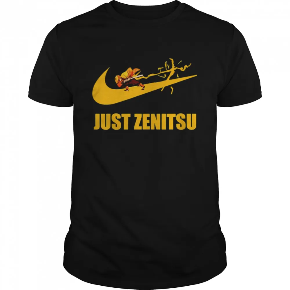 Just Zenitsu Nike Logo Zenitsu Agatsuma Demon Slayer Shirt