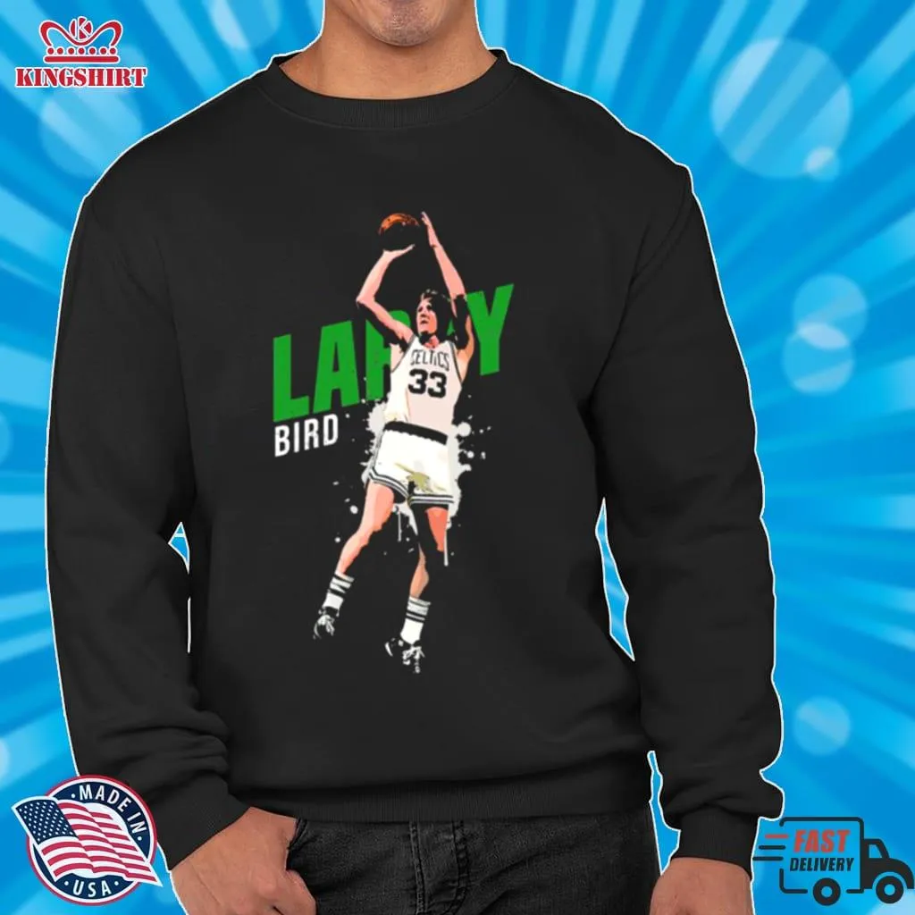 Iconic Design Of Larry Bird Basketball Celtics Shirt