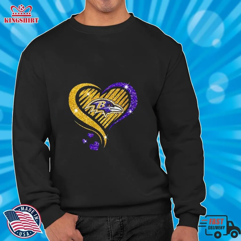 Baltimore Ravens Football Heart Diamond Shirt