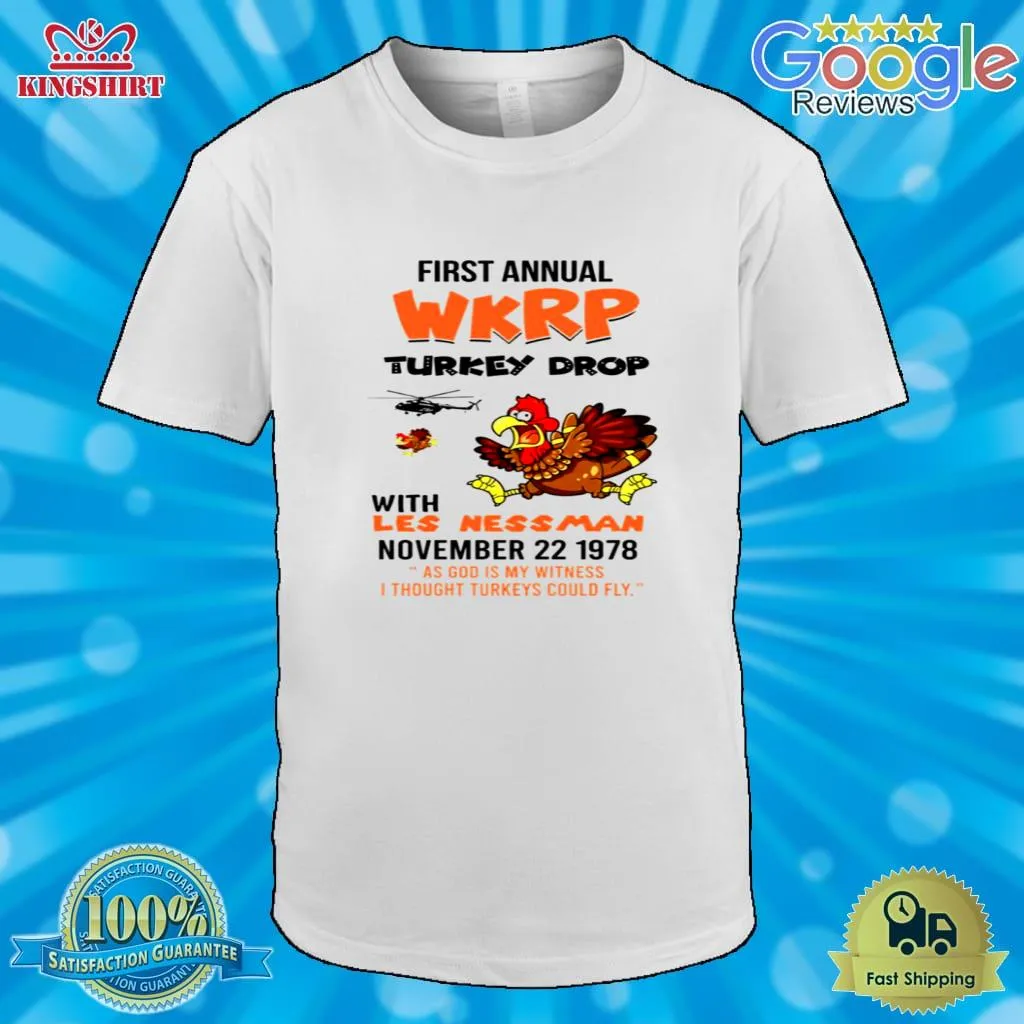 I Thought Turkeys Could Fly First Annual Wkrp Turkey Drop Raglan Shirt