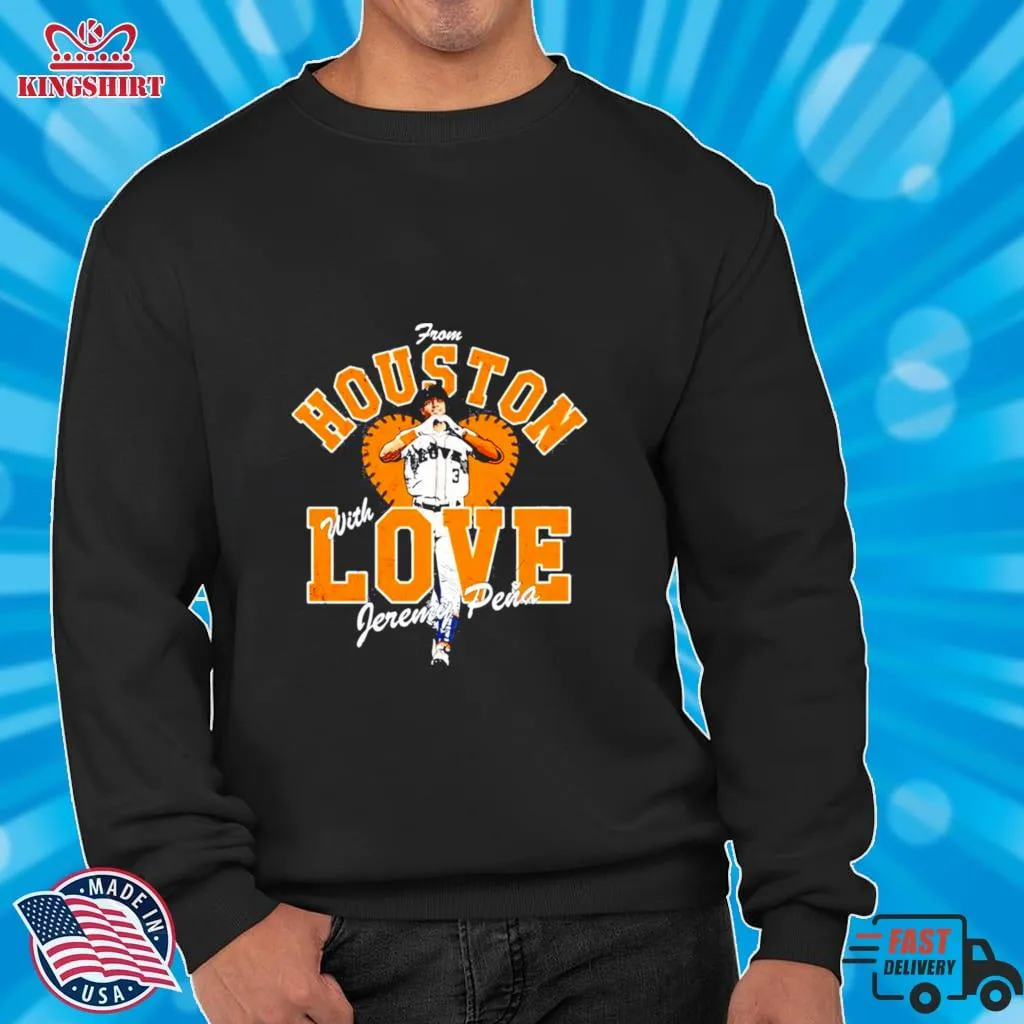 Orange Design Jeremy Pena Houston Astros Love From Houston With Love Jeremy Pena T Shirt