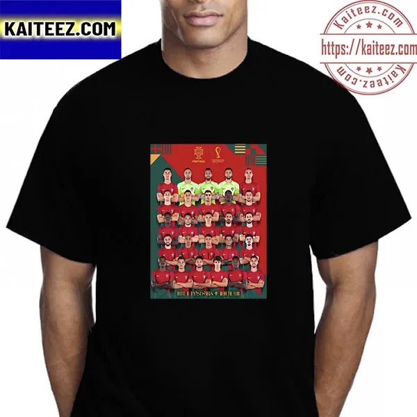 Portugal 2022 Fifa World Cup Squad Vintage T Shirt