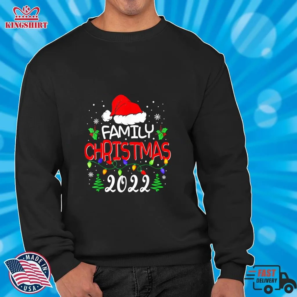 Family Christmas 2022 Matching Shirts Squad Santa Elf Funny T Shirt