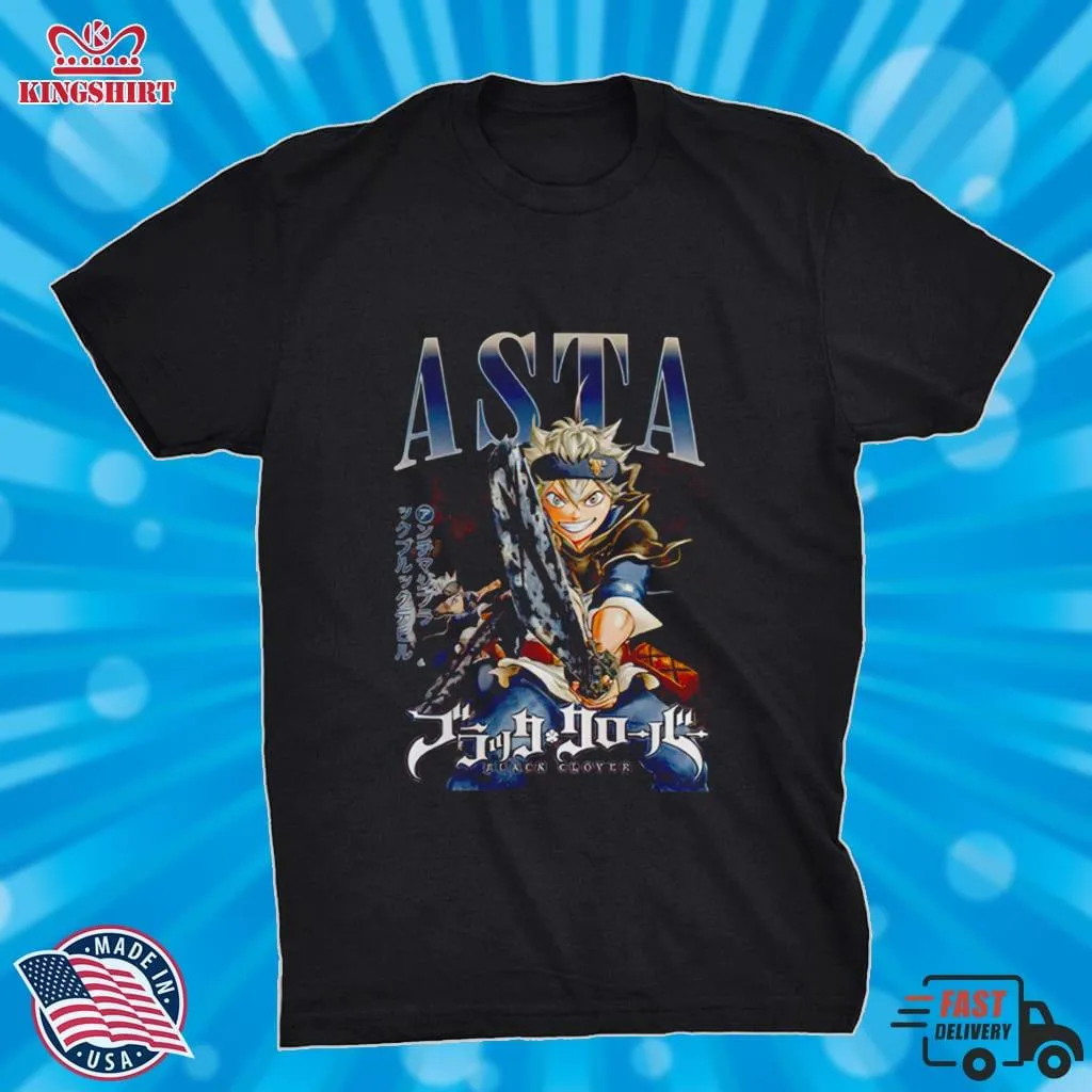 Anime Vintage 90S Black Clover Asta Shirt