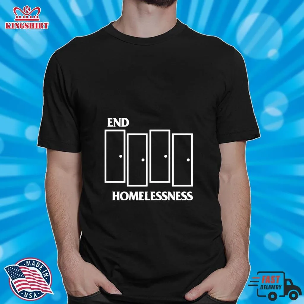 End Homelessness Black Flag Parody T Shirt
