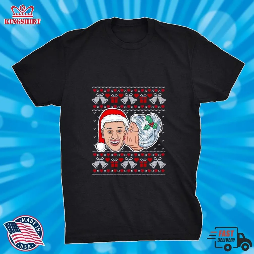 Santa Kissing Mrs Claus 2022 Ugly Christmas Shirt