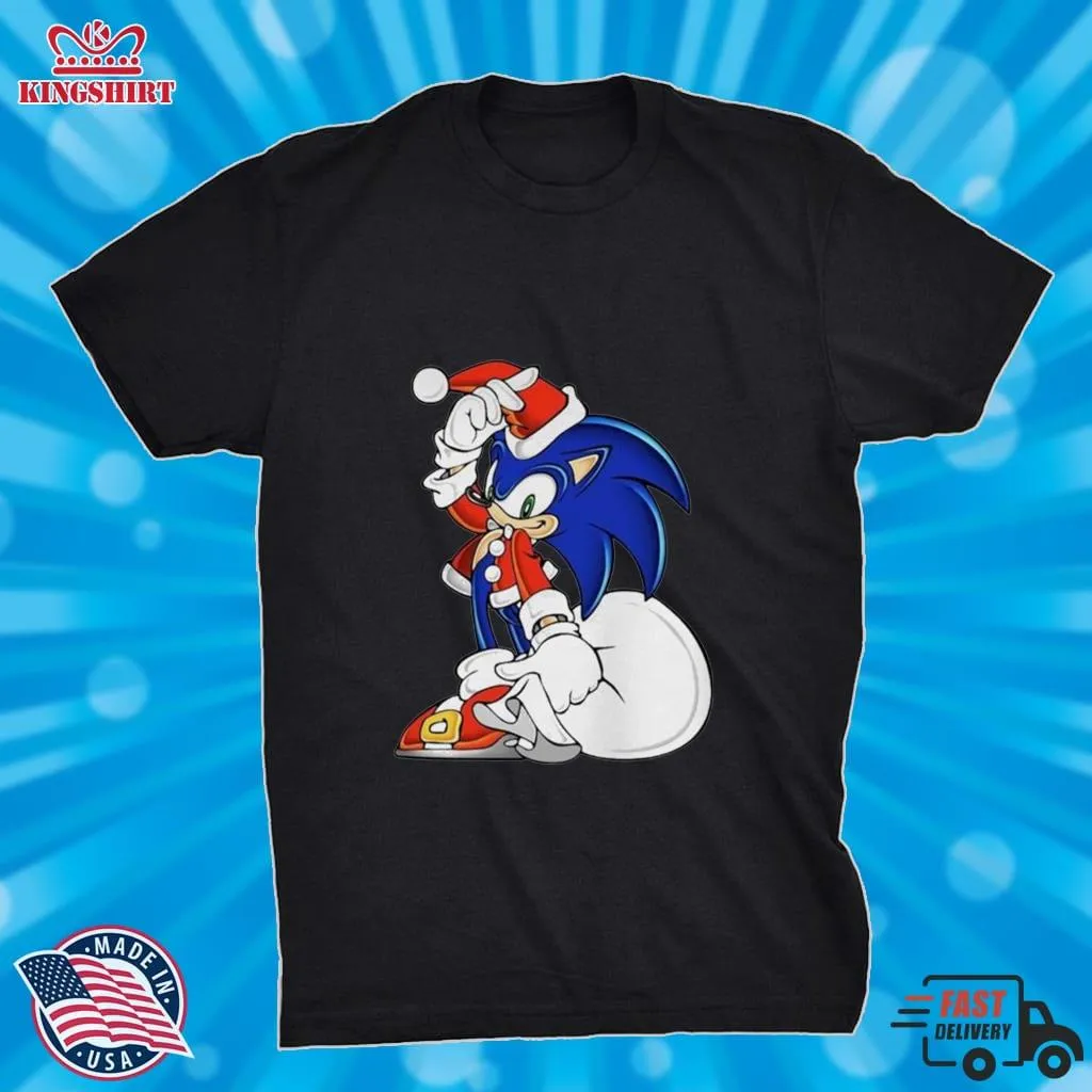  Sonic The Hedgehog In Santa Suit Christmas 2022 Shirt  T Shirt