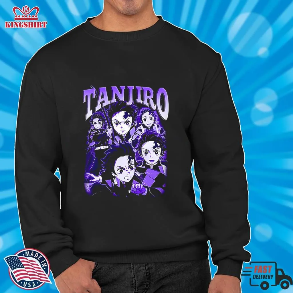  Tanjiro Purple Art Demon Slayer Kimetsu No Yaiba Shirt  Long Sleeve Shirt