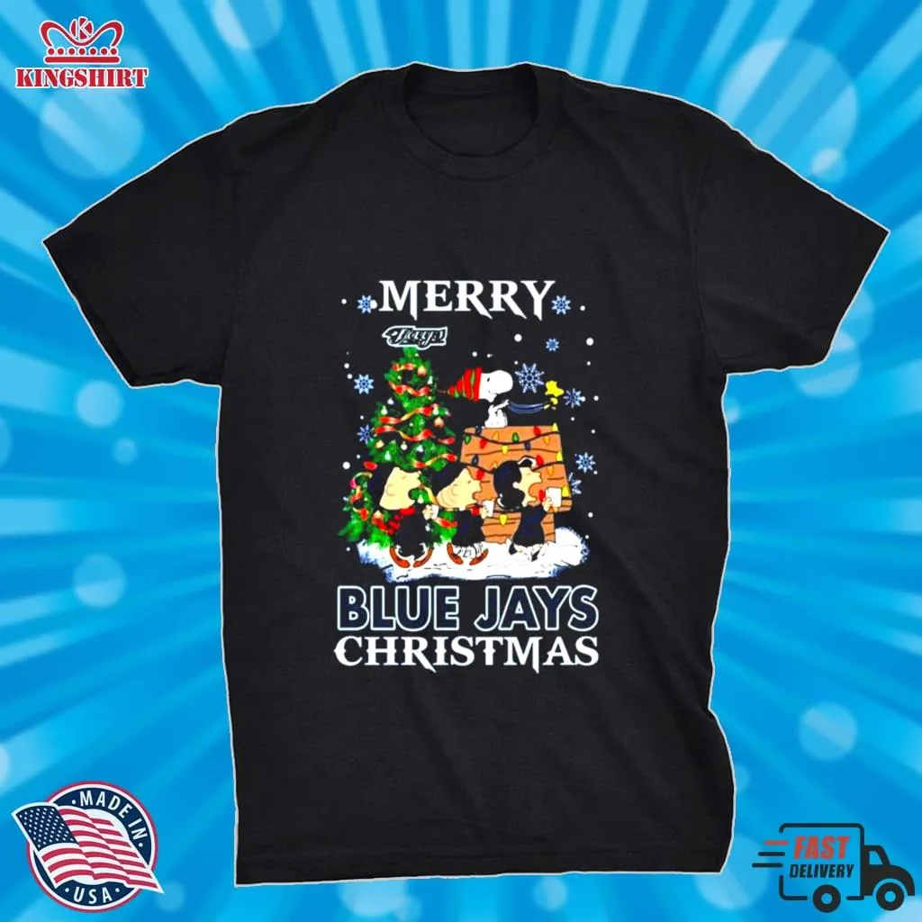 Snoopy And Friends Merry Toronto Blue Jays Christmas Shirt