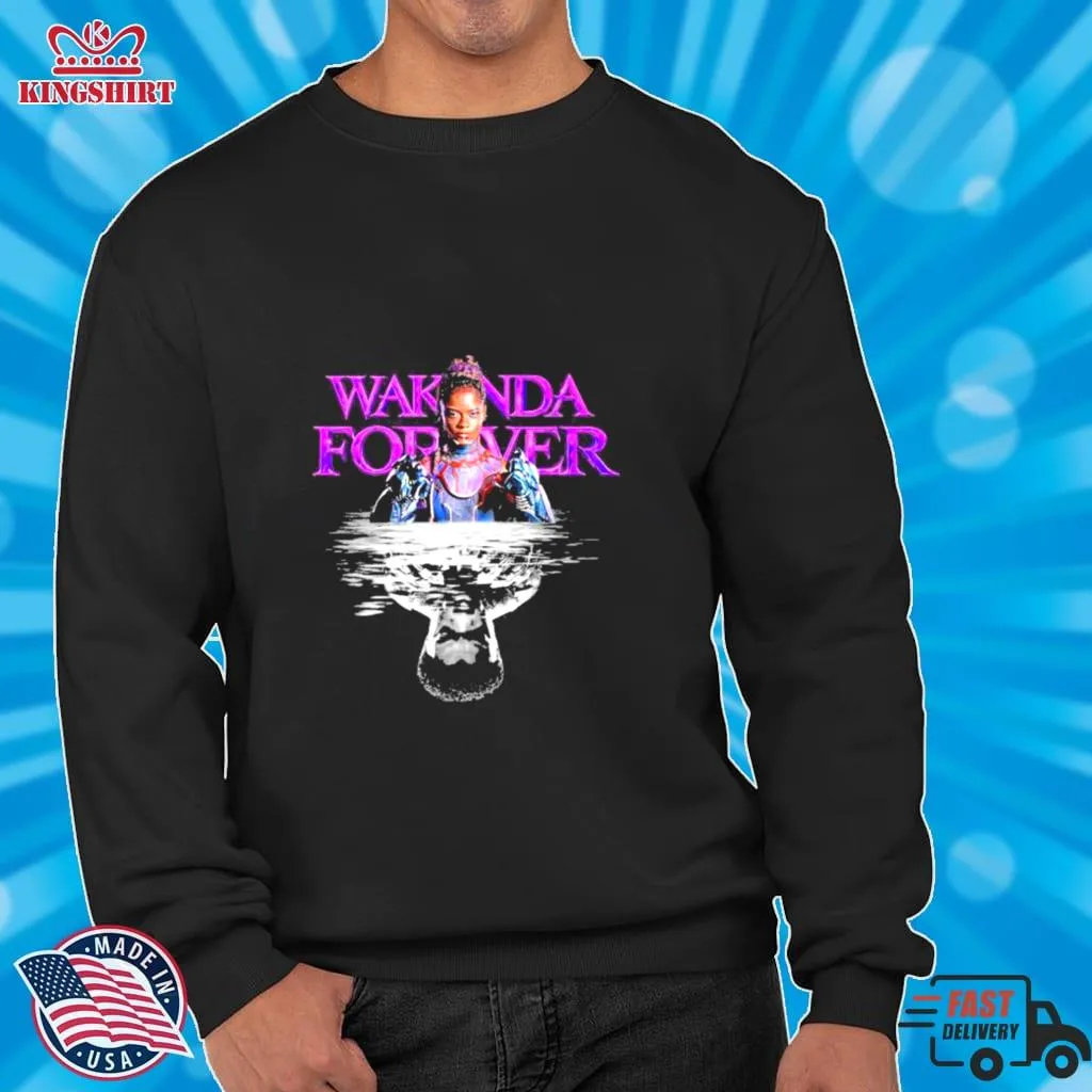  Wakanda Forever Shuri Water Reflection Black Panther Shirt_2  Long Sleeve Shirt