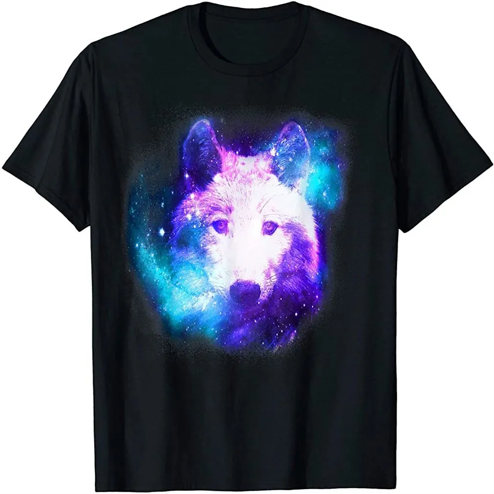 Wolf Galaxy Surreal Wild Lone Wolves Double Exposure Stars T Shirt Plus Size Up To 5Xl, Hoodie