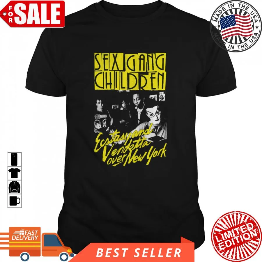Oh 80S Post Punk Goth Sex Gang Children Rock Band Shirt Long Sleeve