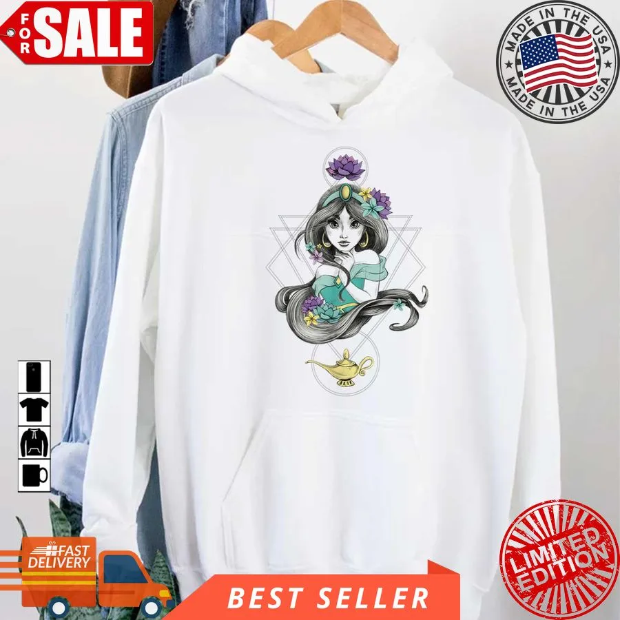 Top Aladdin Colorful Boho Jasmine Graphic Unisex Hoodie Men T-Shirt