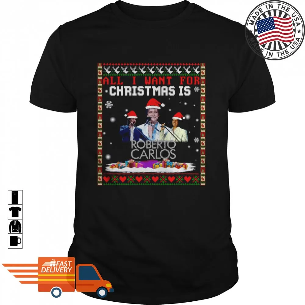 Vintage All I Want For Christmas Is Roberto Carlos Shirt Youth T-Shirt