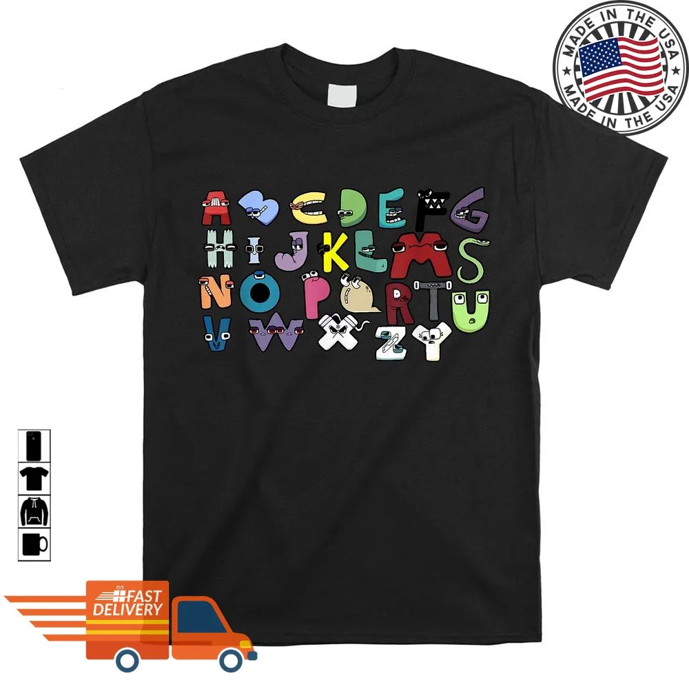 Funny Alphabet Lore Matching Learning 26 Letters Shirt Unisex Tshirt