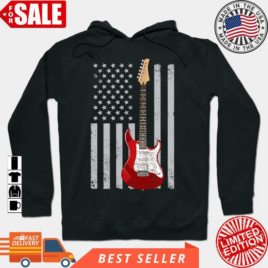 Awesome American America Usa Flag Guitar Guitars Guitarist T Shirt, Hoodie, Sweatshirt, Long Sleeve Long Sleeve