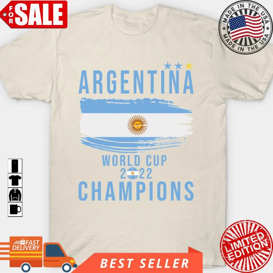 Hot Argentina World Cup Champions 2022 T Shirt, Hoodie, Sweatshirt, Long Sleeve Shirt