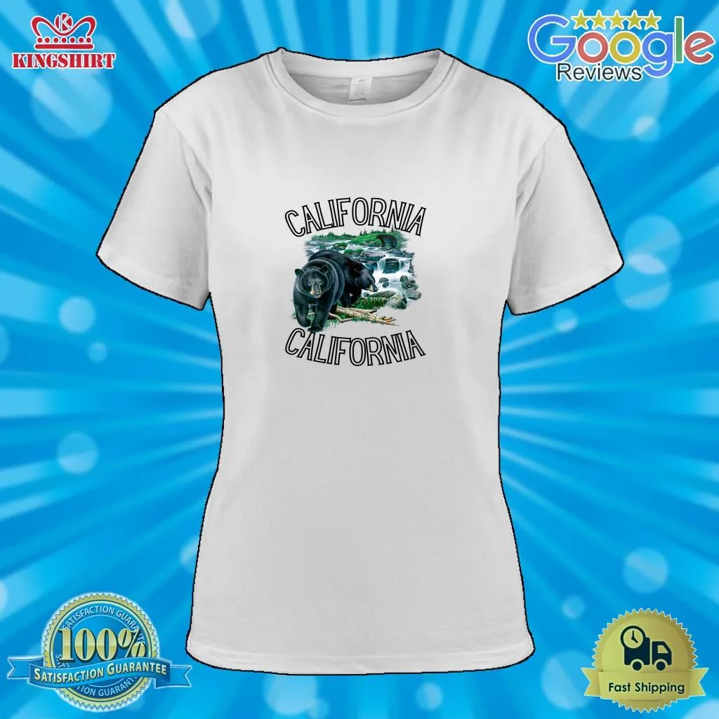 The cool California Forest Brown Grizzly Bear Classic T Shirt Unisex Tshirt