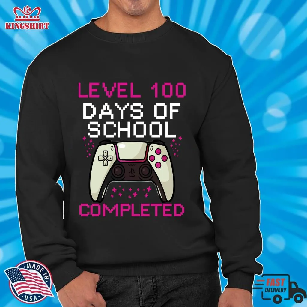 Oh Funny Level 100 Days Of School Completed Womens Teacher Essential T Shirt Size up S to 4XL