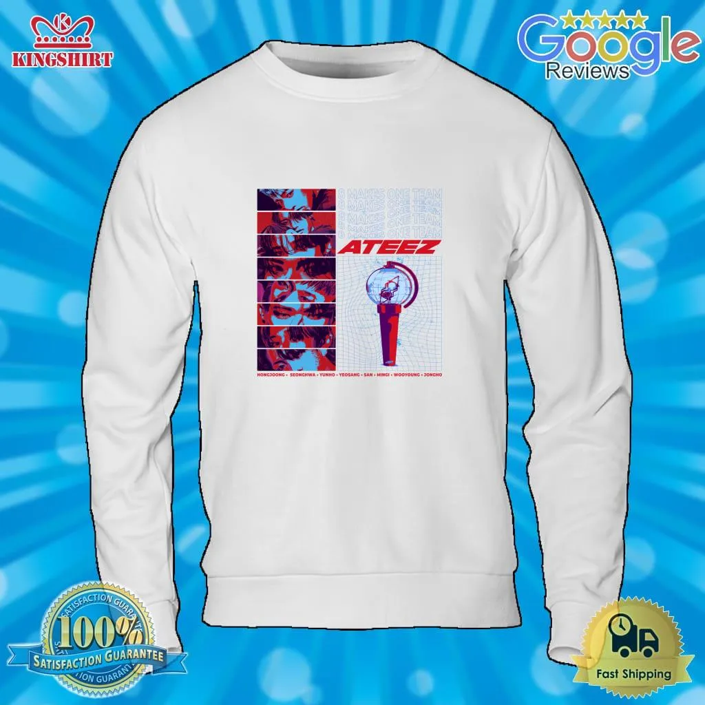 Oh Ateez OT8 Retro Streetwear Inspired Design Classic T Shirt Long Sleeve
