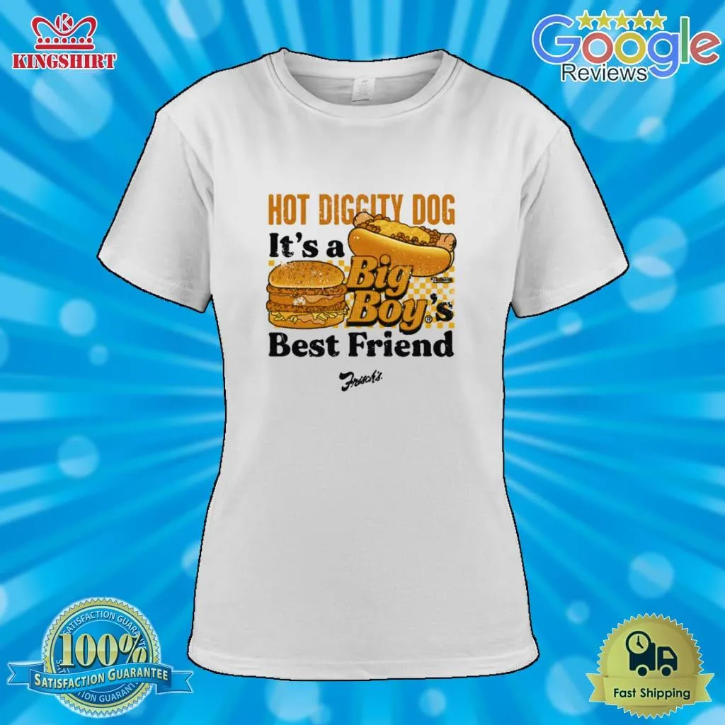 Top Hot Diggity Dog Big Boys Best Friend Shirt Plus Size