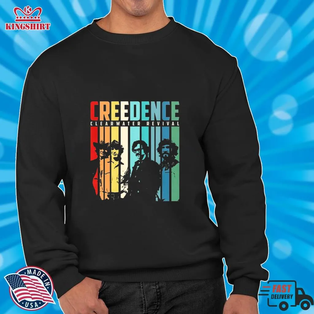 Awesome Rainbow Design Creedence Clearwater Revivals Shirt Copy SweatShirt