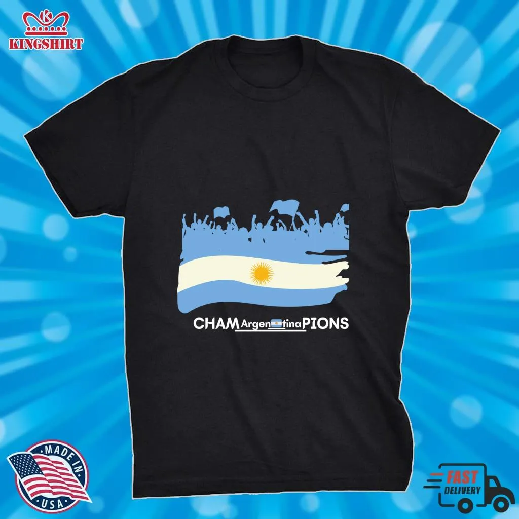 Free Style Argentina The Champions World Cup 2022 Qater Classic T Shirt Women T-Shirt