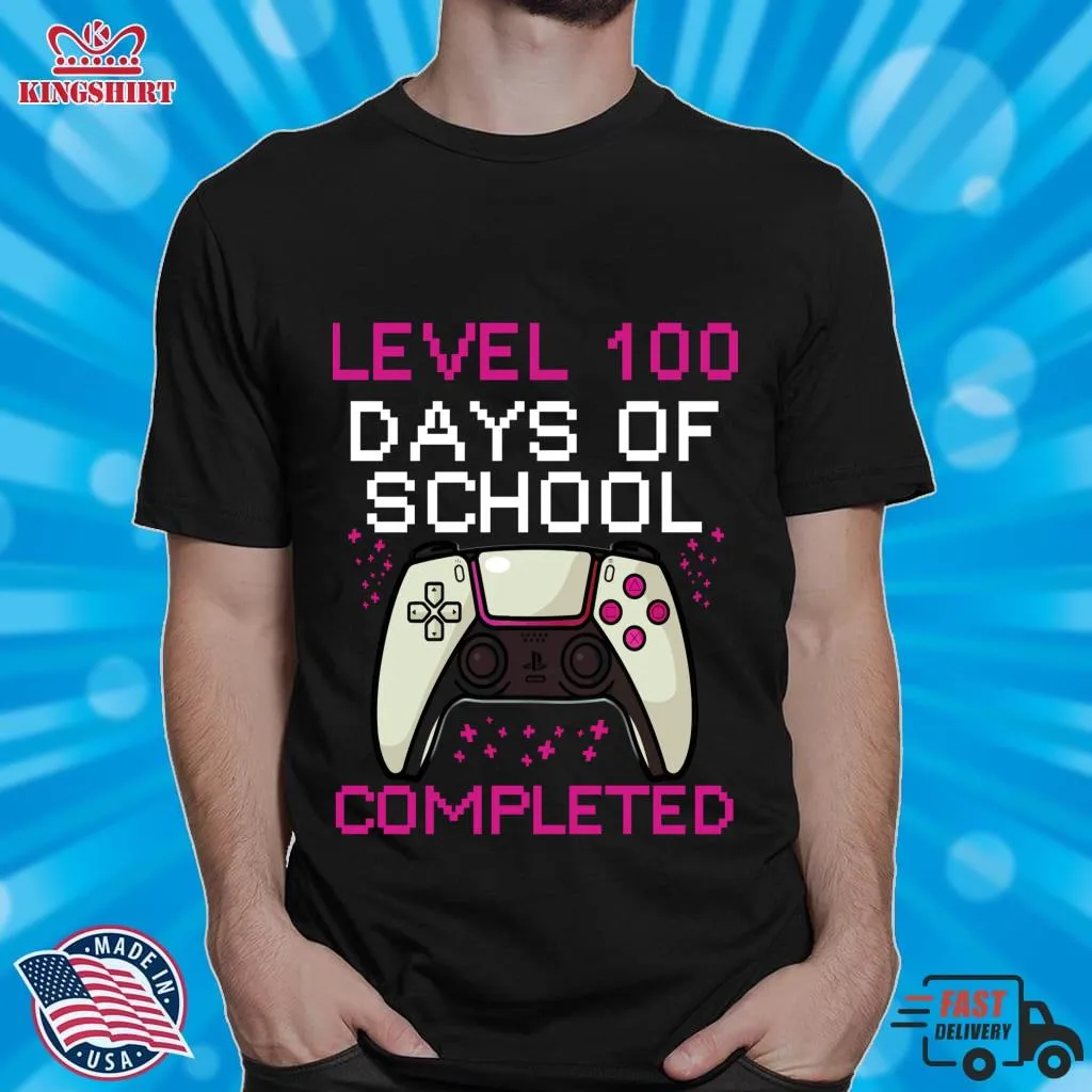 Oh Funny Level 100 Days Of School Completed Womens Teacher Essential T Shirt Size up S to 4XL